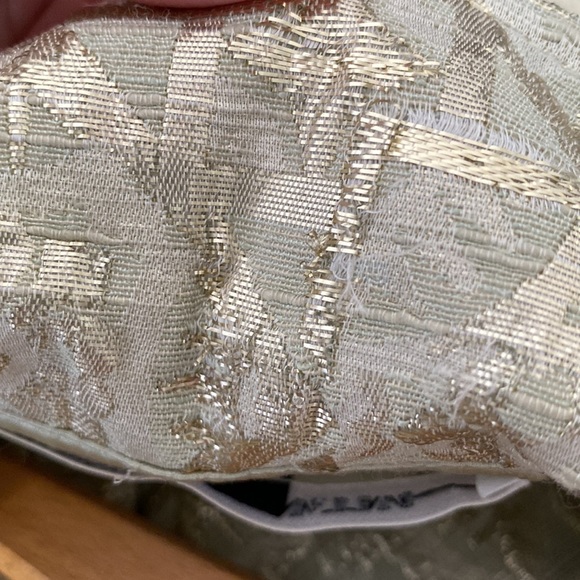 Diane von Furstenberg reno gold metallic shirt dress with pockets - Picture 12 of 17